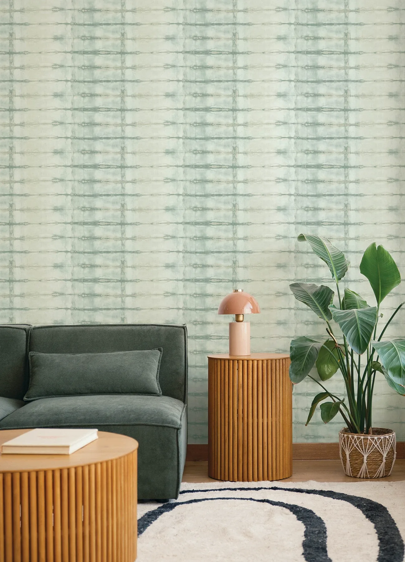 A-Street Prints Modulus Seafoam Geometric Stripe Wallpaper - SKU 4177-27728