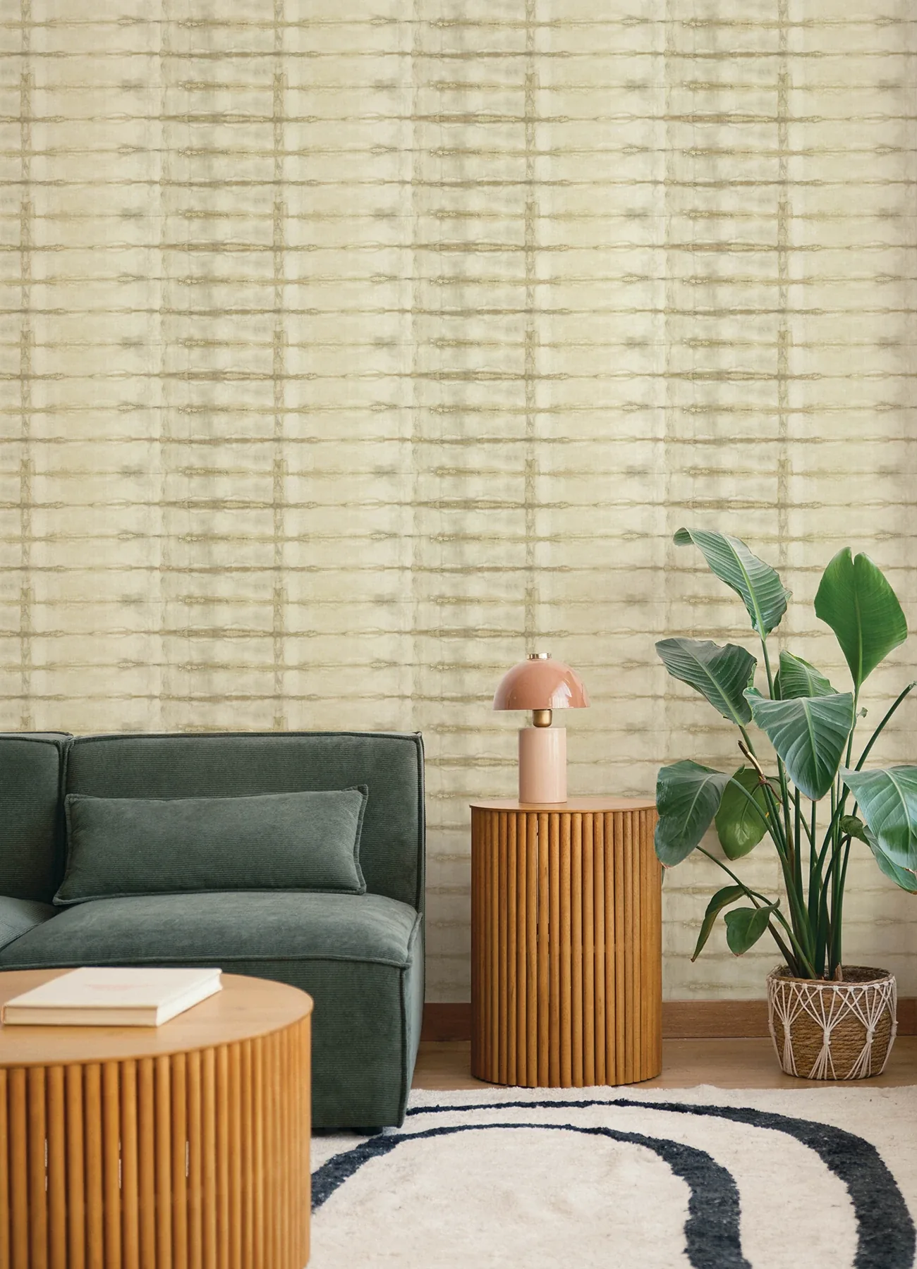 A-Street Prints Modulus Wheat Geometric Stripe Wallpaper - SKU 4177-27730