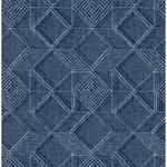 A-Street Prints Moki Blue Lattice Geometric Wallpaper - SKU 2969-26017