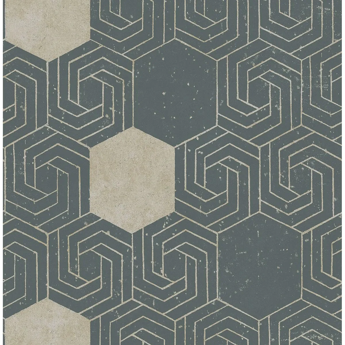 2902-25545 | Momentum Dark Green Geometric Wallpaper