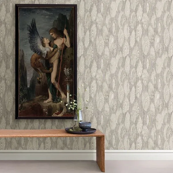 A-Street Prints Monolith Grey Abstract Wood Wallpaper - SKU 2908-87118