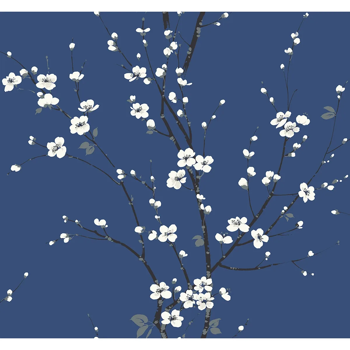 2927-81812 | Monterey Cobalt Floral Branch Wallpaper