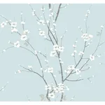 A-Street Prints Monterey Sky Blue Floral Branch Wallpaper - SKU 2927-81802