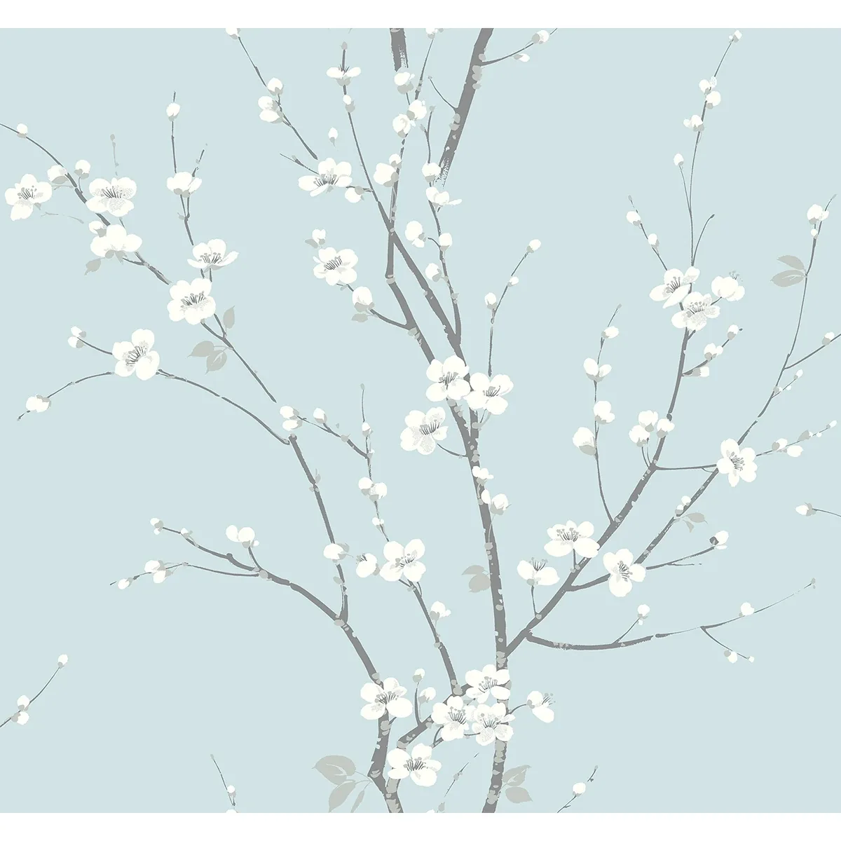 A-Street Prints Monterey Sky Blue Floral Branch Wallpaper - SKU 2927-81802