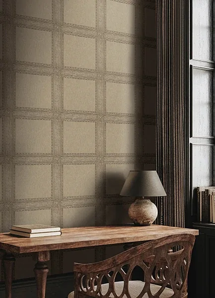 A-Street Prints Moorland Chestnut Wood Panel Wallpaper - SKU 4173-27657