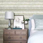 A-Street Prints Morningtide Grey Textured Stripe Wallpaper - SKU 4177-27731