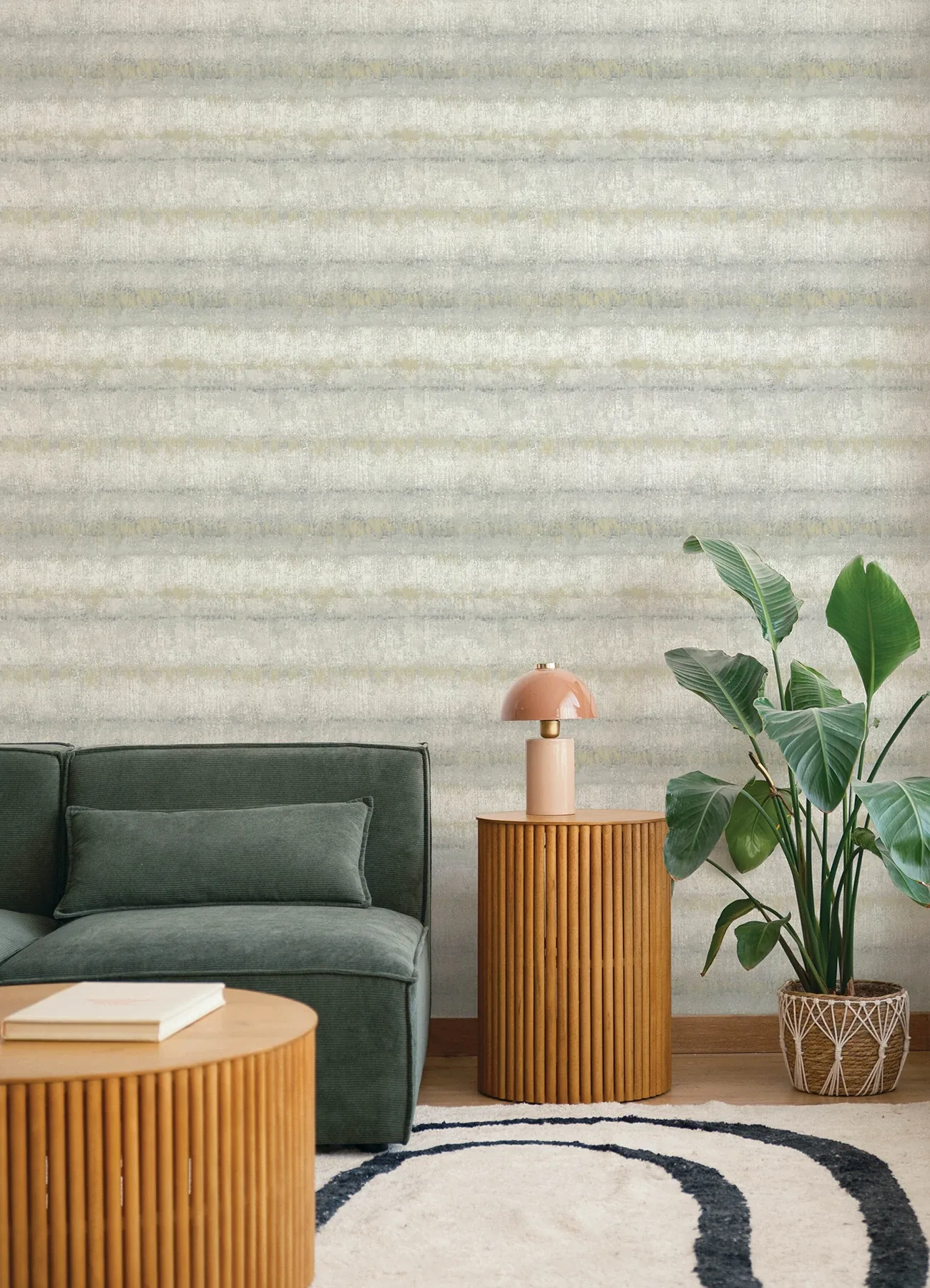 A-Street Prints Morningtide Grey Textured Stripe Wallpaper - SKU 4177-27731