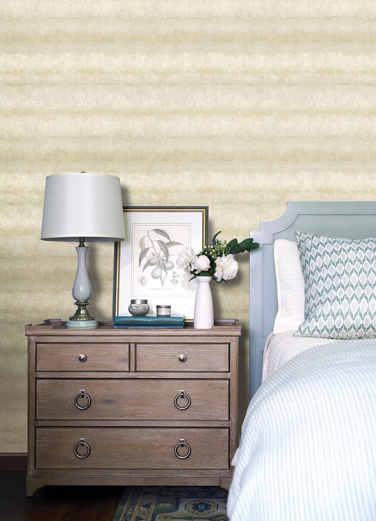 A-Street Prints Morningtide Neutral Textured Stripe Wallpaper - SKU 4177-27734