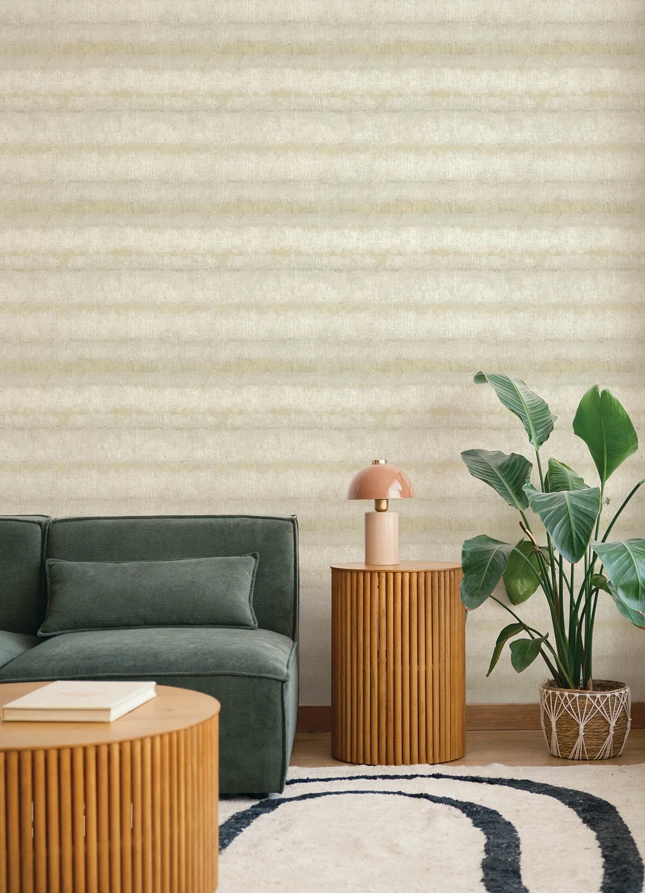 A-Street Prints Morningtide Neutral Textured Stripe Wallpaper - SKU 4177-27734