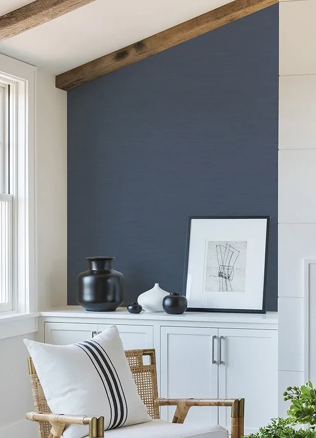 A-Street Prints Moroccan Blue Sisal Texture Wallpaper - SKU 2988-70722