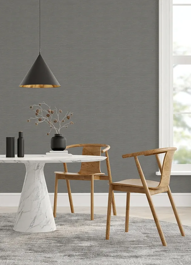 A-Street Prints Moroccan Charcoal Sisal Texture Wallpaper - SKU 2988-70708