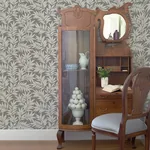 A-Street Prints Morris Dark Grey Leaf Wallpaper - SKU 2970-26123