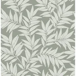 A-Street Prints Morris Green Leaf Wallpaper - SKU 2970-26122