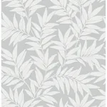 A-Street Prints Morris Light Grey Leaf Wallpaper | Wallpaper Twins A-Street Prints Morris Light Grey Leaf Wallpaper - SKU 2970-26124