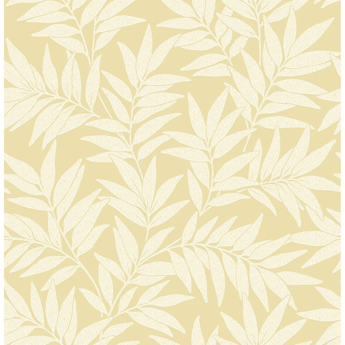 A-Street Prints Morris Yellow Leaf Wallpaper - SKU 2970-26120