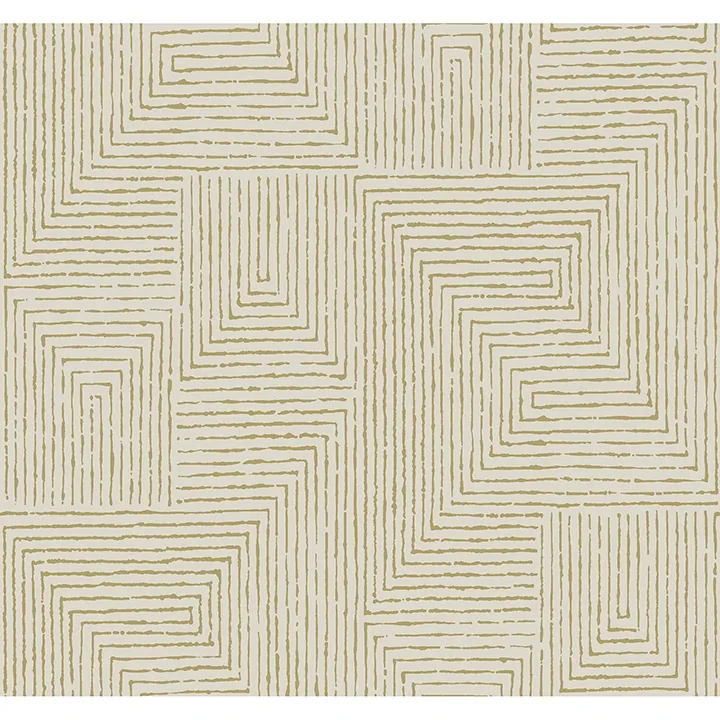 4034-72142 | Mortenson Gold Geometric Wallpaper