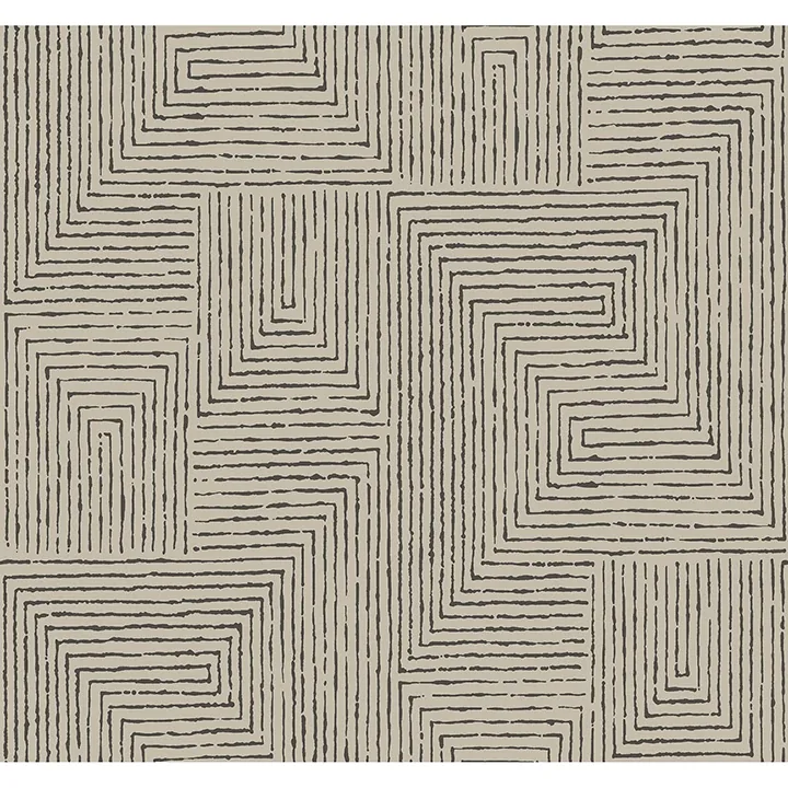 A-Street Prints Mortenson Taupe Geometric Wallpaper - SKU 4034-72140