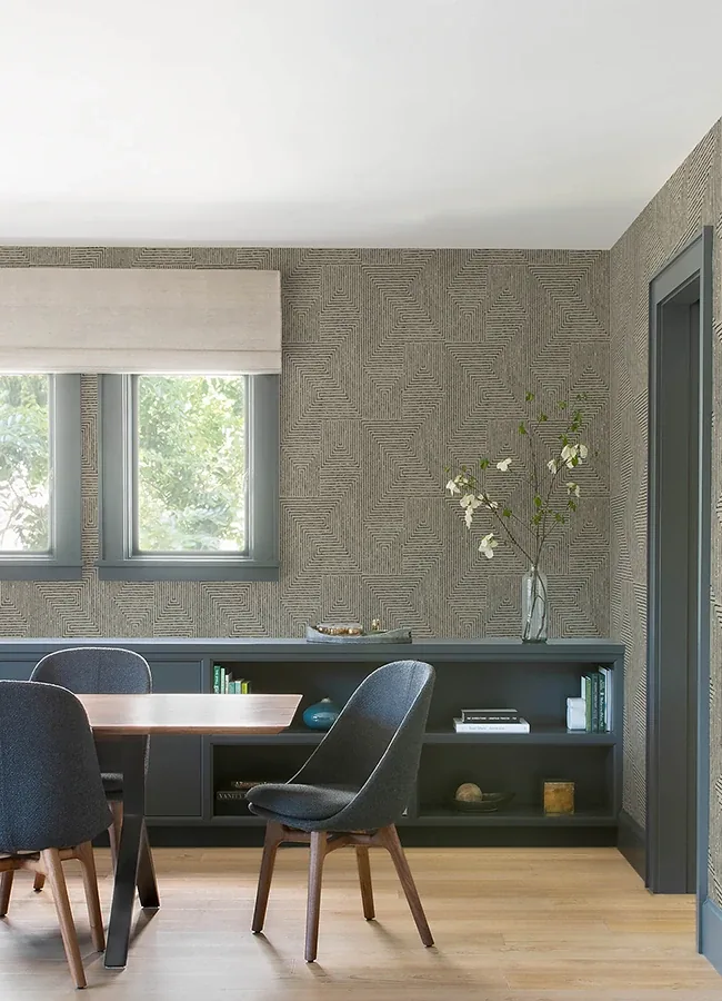 A-Street Prints Mortenson Taupe Geometric Wallpaper - SKU 4034-72140
