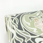 A-Street Prints Mucha Dark Grey Botanical Ogee Wallpaper - SKU 2970-26150