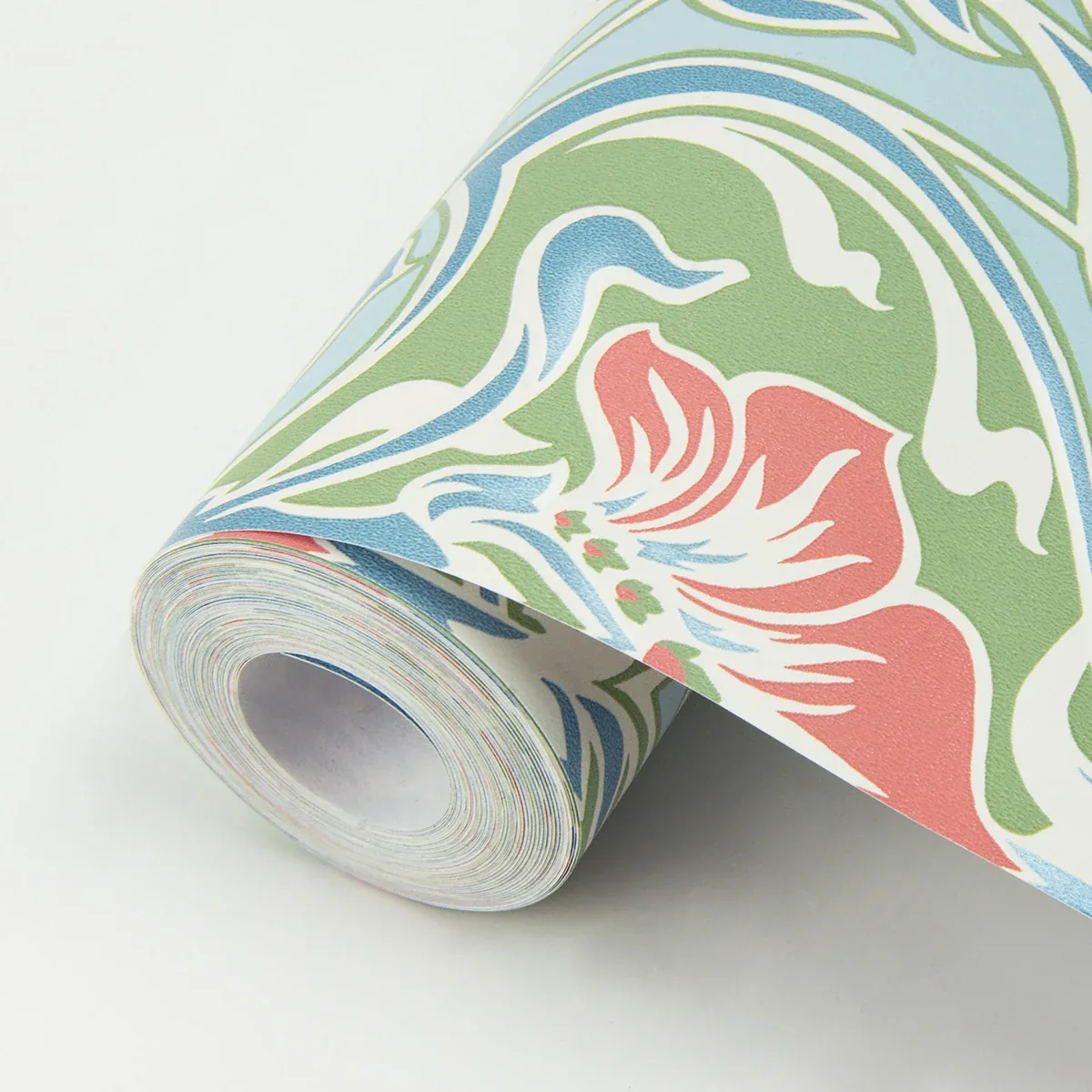 A-Street Prints Mucha Light Blue Botanical Ogee Wallpaper - SKU 2970-26152