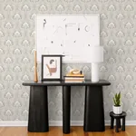 A-Street Prints Mucha Off White Botanical Ogee Wallpaper - SKU 2970-26149