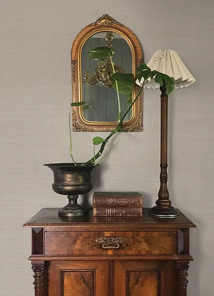 A-Street Prints Mycroft Pearl Grasscloth Wallpaper - SKU 4173-82100