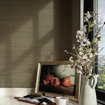 A-Street Prints Mycroft Sterling Grasscloth Wallpaper - SKU 4173-82101