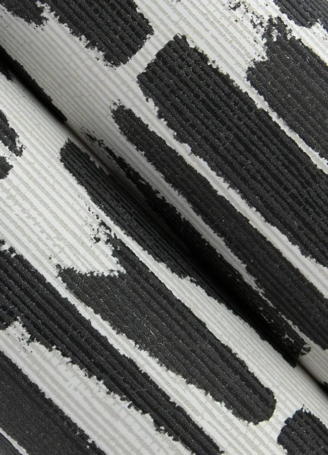 A-Street Prints Myrtle Black Abstract Stripe Wallpaper - SKU 4120-26841