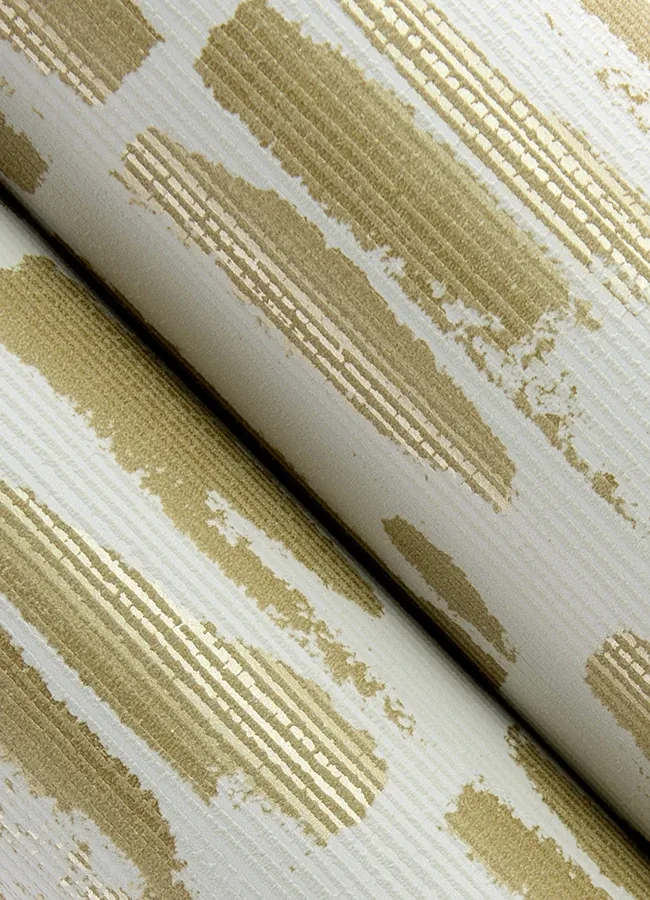 A-Street Prints Myrtle Gold Abstract Stripe Wallpaper - SKU 4120-26842