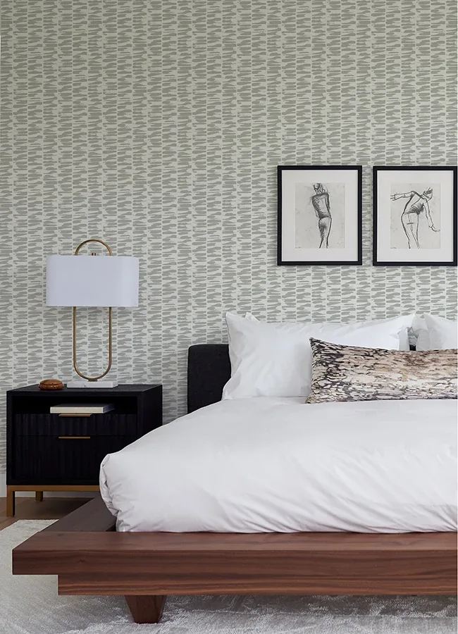 A-Street Prints Myrtle Grey Abstract Stripe Wallpaper - SKU 4120-26845