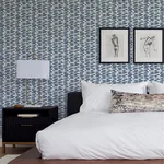 A-Street Prints Myrtle Indigo Abstract Stripe Wallpaper - SKU 4120-26843