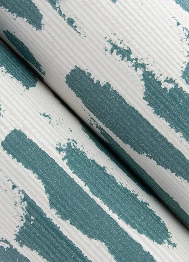 A-Street Prints Myrtle Sea Green Abstract Stripe Wallpaper - SKU 4120-26844