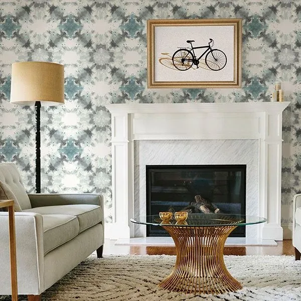 A-Street Prints Mysterious Teal Abstract Wallpaper - SKU 2763-24211