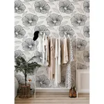 A-Street Prints Mythic Black Floral Wallpaper - SKU 2973-91134