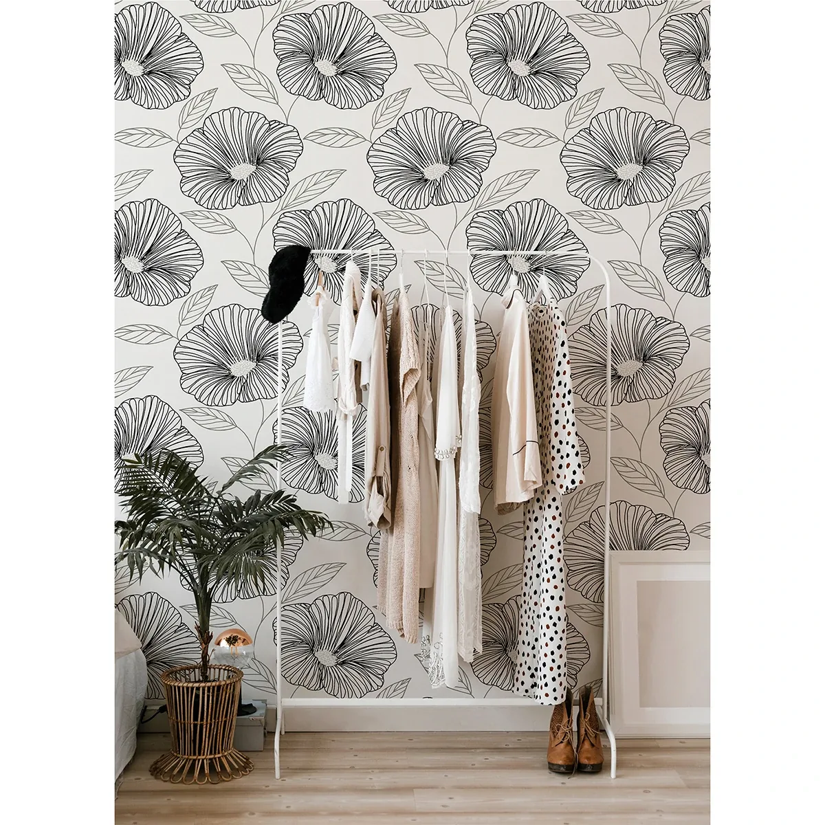 A-Street Prints Mythic Black Floral Wallpaper - SKU 2973-91134