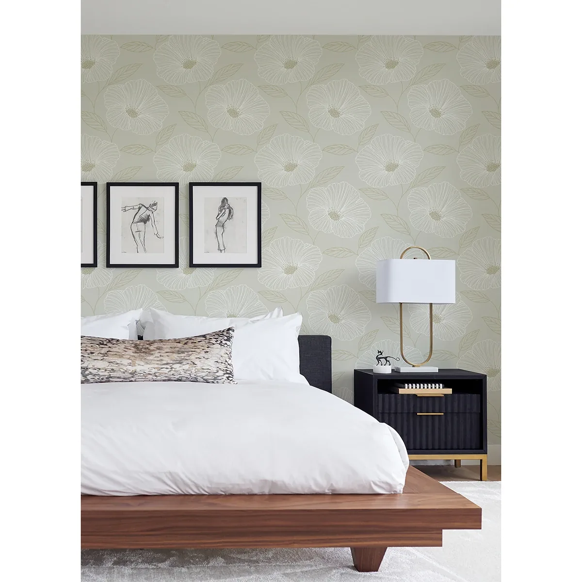 A-Street Prints Mythic Dove Floral Wallpaper - SKU 2973-91131