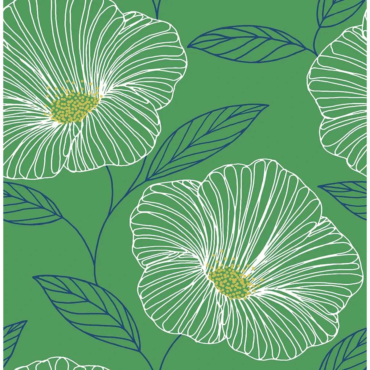 2973-91133 | Mythic Green Floral Wallpaper