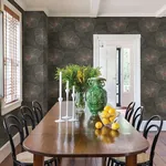 A-Street Prints Mythic Grey Floral Wallpaper - SKU 2764-24319