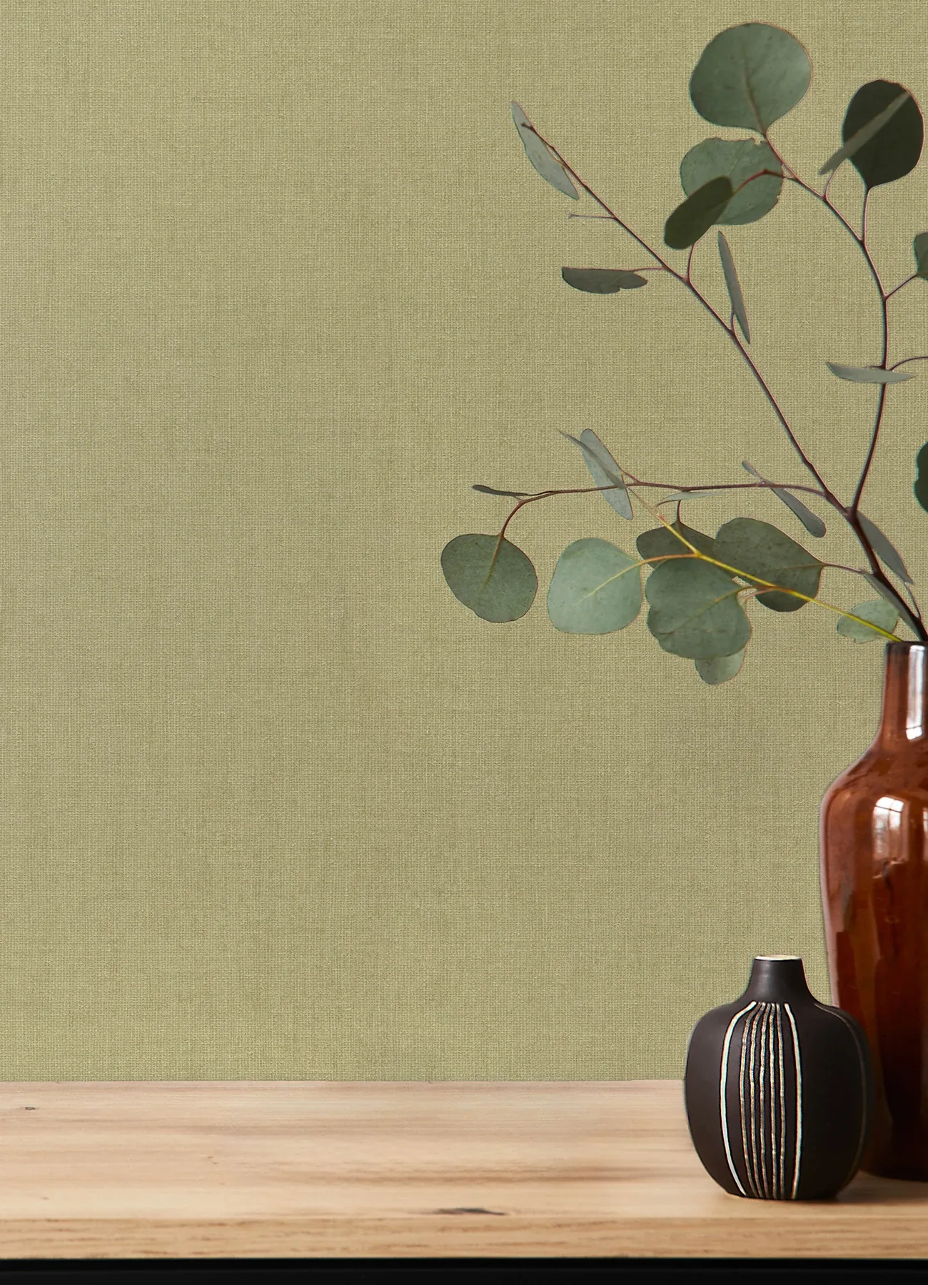 A-Street Prints Naim Olive Solid Texture Wallpaper - SKU 4202-484687