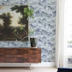 A-Street Prints Nara indigo Nara indigo Toile Wallpaper - SKU 2975-87545