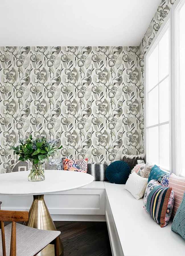 A-Street Prints Nathalie Beige Abstract Blooms Wallpaper - SKU 4135-27280