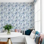 A-Street Prints Nathalie Blue Abstract Blooms Wallpaper - SKU 4135-27281