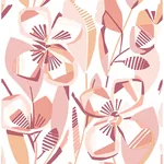 A-Street Prints Nathalie Coral Abstract Blooms Wallpaper - SKU 4135-27279