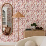 A-Street Prints Nathalie Coral Abstract Blooms Wallpaper - SKU 4135-27279