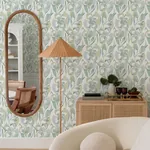 A-Street Prints Nathalie Light Green Abstract Blooms Wallpaper - SKU 4135-27282
