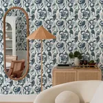 A-Street Prints Nathalie Navy Abstract Blooms Wallpaper - SKU 4135-27283