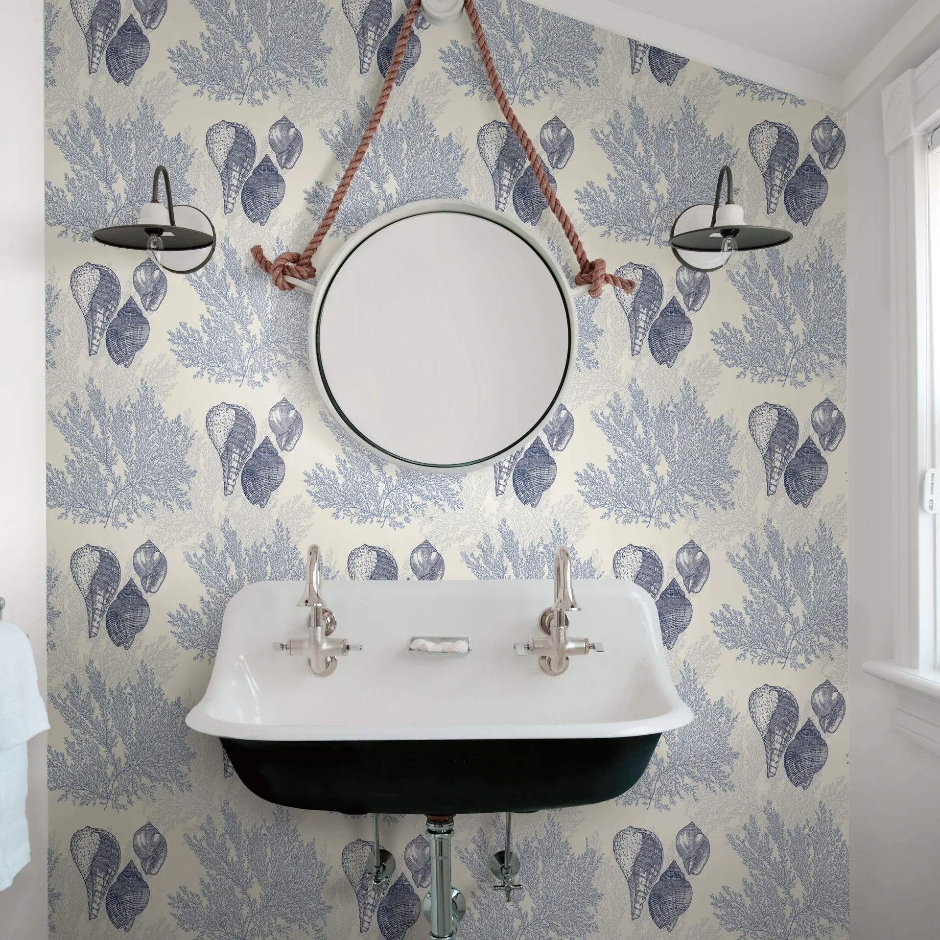 A-Street Prints Nauset Blue Seashell Shores Wallpaper - SKU 2927-81202