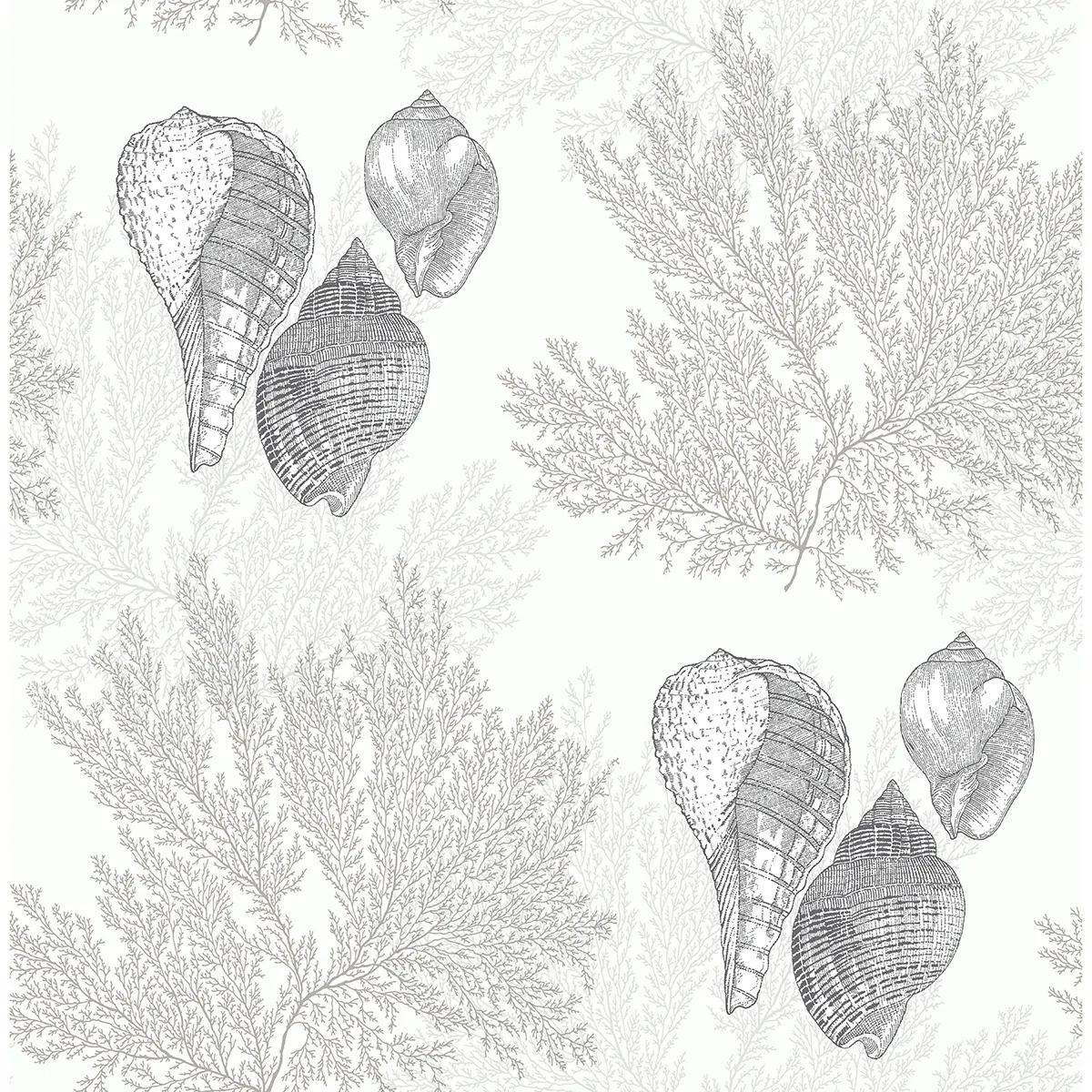 2927-81205 | Nauset Cream Seashell Shores Wallpaper