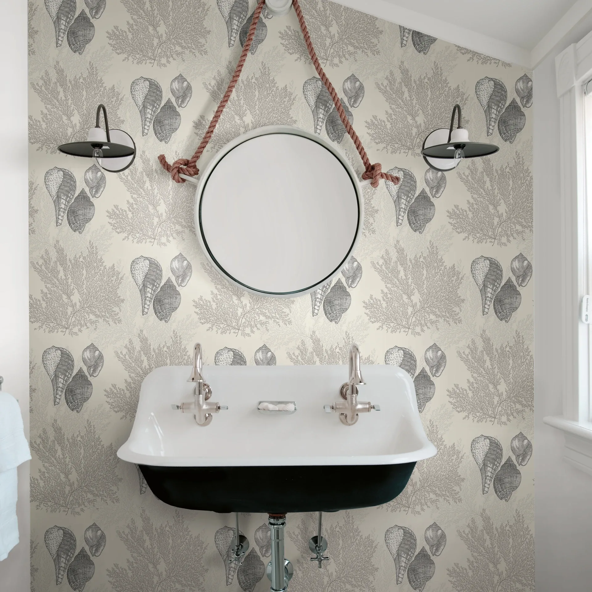 A-Street Prints Nauset Cream Seashell Shores Wallpaper - SKU 2927-81205