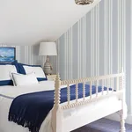 A-Street Prints Navarres Stripe Blue Faux Linen Wallpaper - SKU 4172-27484